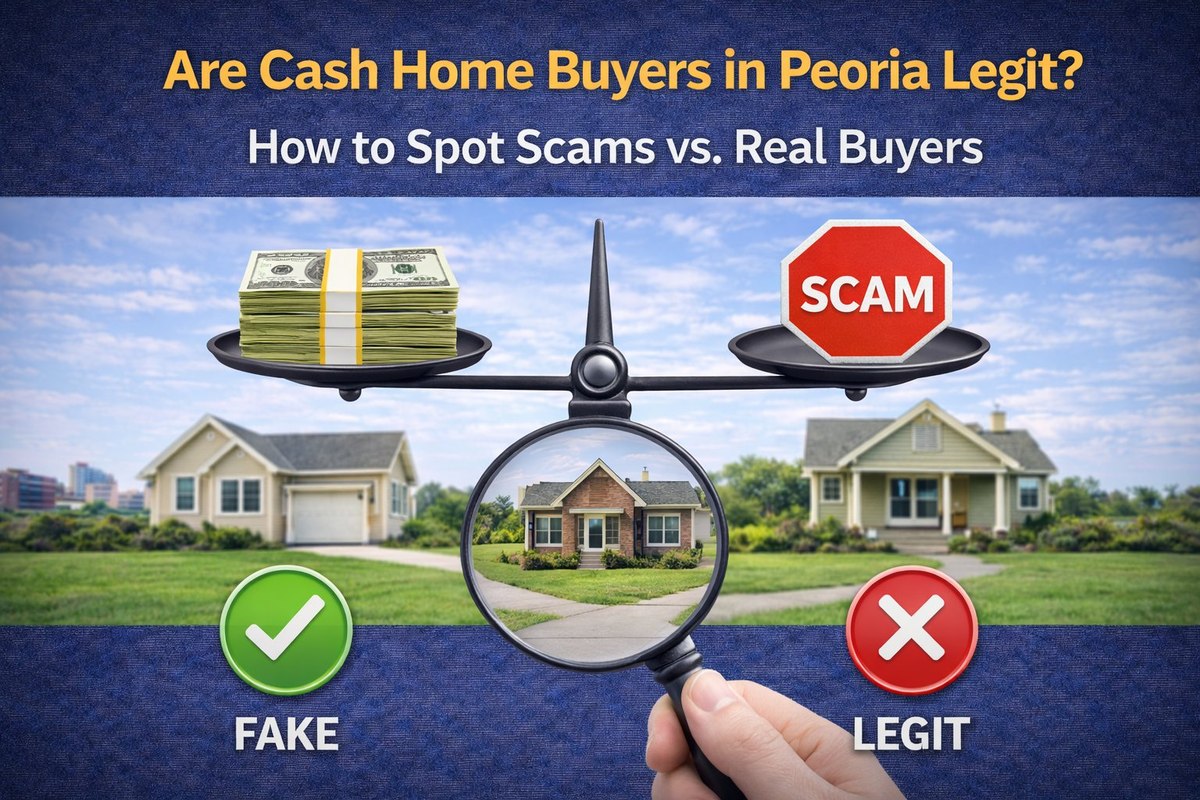 Are cash home buyers legit Peoria IL — how to spot scams